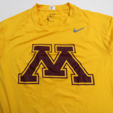 Minnesota Golden Gophers Nike Pro Dri-Fit Short Sleeve Shirt Men's Gold Used M TOPS-100533