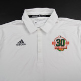 Miami Hurricanes adidas Polo Men's White Used XL-TOPS-105794