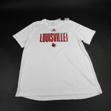 Louisville Cardinals adidas Creator Short Sleeve Shirt Men's White New-TOPS-105492