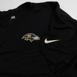 Baltimore Ravens Nike NFL On Field Nike Tee Long Sleeve Shirt Men's Black Used 4XL-TOPS-112866