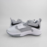Nike Zoom Basketball Shoe Men's White/Gray New without Box 13-SHOE-013534