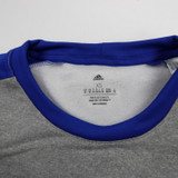 Kansas Jayhawks adidas Sweatshirt Men's Gray/Blue Used XS-TOPS-103507