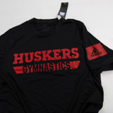 Nebraska Cornhuskers adidas Climalite Short Sleeve Shirt Men's Black New S-TOPS-116372