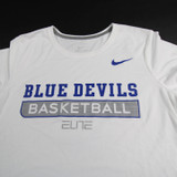 Duke Blue Devils Nike Dri-Fit Short Sleeve Shirt Women's White New L-TOPS-116480