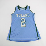 Tulane Green Wave Nike Practice Jersey - Basketball Women's Used Light Blue/Dark Green S-JRSY-006830