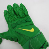 Oregon Ducks Nike Hyperbeast Gloves - Lineman Men's Green/Yellow Used 2XL-EQPT-004097