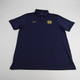 Notre Dame Fighting Irish Under Armour Polo Men's Navy Used L-TOPS-118503