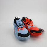 adidas Basketball Shoe Men's Light Blue/Orange New without Box-SHOE-014593