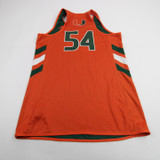 Miami Hurricanes adidas Practice Jersey - Basketball Men's Green/Orange Used M-JRSY-007064