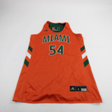 Miami Hurricanes adidas Practice Jersey - Basketball Men's Green/Orange Used M-JRSY-007064