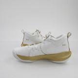 Under Armour HOVR Basketball Shoe Men's White/Gold Used-SHOE-015176