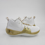 Under Armour HOVR Basketball Shoe Men's White/Gold Used-SHOE-015176