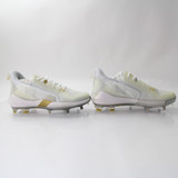 Under Armour Harper Baseball Cleat Men's White/Gold New without Box 9-CLEA-010863