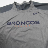 Denver Broncos Nike NFL On Field Compression Top Men's Gray/Navy Used XL-TOPS-123412