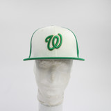 Washington Nationals New Era 59fifty Fitted Hat Men's Green/White Used-HATS-011577