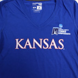 Kansas Jayhawks adidas Short Sleeve Shirt Women's Blue Used S-TOPS-124683