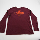 Virginia Tech Hokies Nike Dri-Fit Long Sleeve Shirt Men's Maroon Used L-TOPS-124428