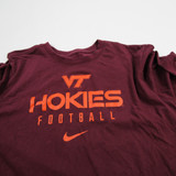 Virginia Tech Hokies Nike Dri-Fit Long Sleeve Shirt Men's Maroon Used L-TOPS-124428