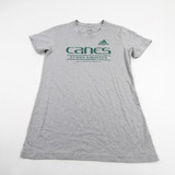 Miami Hurricanes adidas Creator Short Sleeve Shirt Men's Gray New S-TOPS-125629