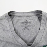 Miami Hurricanes adidas Creator Short Sleeve Shirt Men's Gray New S-TOPS-125629