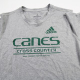 Miami Hurricanes adidas Creator Short Sleeve Shirt Men's Gray New S-TOPS-125629