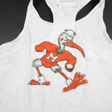 Miami Hurricanes adidas Sleeveless Shirt Women's White New S-TOPS-125656
