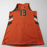 Miami Hurricanes adidas Practice Jersey - Basketball Women's Used Green/Orange-JRSY-007307