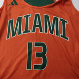 Miami Hurricanes adidas Practice Jersey - Basketball Women's Used Green/Orange-JRSY-007307