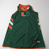 Miami Hurricanes adidas Practice Jersey - Basketball Women's Used Green/Orange-JRSY-007306