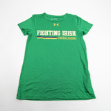 Notre Dame Fighting Irish Under Armour HeatGear Short Sleeve Shirt Women's New Green-TOPS-127968