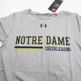 Notre Dame Fighting Irish Under Armour HeatGear Short Sleeve Shirt Women's New Gray-TOPS-127904