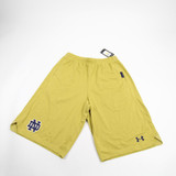 Notre Dame Fighting Irish Under Armour Athletic Shorts Men's Gold New MT-SHOR-027696