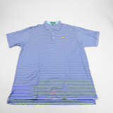 Peter Millar Polo Men's Blue/White Used L-TOPS-128047