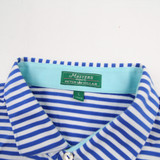 Peter Millar Polo Men's Blue/White Used L-TOPS-128047