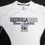 Georgia Tech Yellow Jackets Russell Athletic Short Sleeve Shirt Men's New White/Black S-TOPS-128426