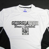 Georgia Tech Yellow Jackets Russell Athletic Short Sleeve Shirt Men's New White/Black S-TOPS-128427