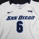 San Diego Toreros Nike Game Jersey - Soccer Women's White/Navy Used-JRSY-007457