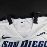 San Diego Toreros Nike Game Jersey - Soccer Women's White/Navy Used-JRSY-007457
