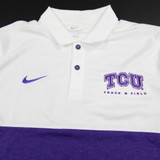 TCU Horned Frogs Nike Dri-Fit Polo Men's White/Purple New S-TOPS-128592