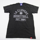 Los Angeles Clippers Sportiqe Short Sleeve Shirt Men's Charcoal New S-TOPS-129503
