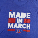Kansas Jayhawks adidas Short Sleeve Shirt Women's Blue Used XL-TOPS-129744