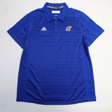 Kansas Jayhawks adidas Climalite Polo Women's Blue/Striped New XL-TOPS-130392