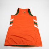 Miami Hurricanes adidas Practice Jersey - Basketball Women's Used Orange/Green XL-JRSY-007654