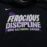 Baltimore Ravens Nike Sweatshirt Men's Black Used 3XL-TOPS-130862