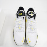 Nike Air Zoom Basketball Shoe Men's White/Yellow New without Box 20-SHOE-016106