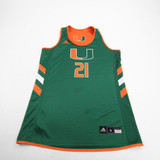 Miami Hurricanes adidas Practice Jersey - Basketball Women's Used Orange/Green-JRSY-007676
