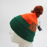 Miami Hurricanes adidas Winter Hat Unisex Green/Orange New OSFM-HATS-012351
