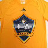 LA Galaxy adidas Ultimate Tee Short Sleeve Shirt Men's Gold New S-TOPS-131838