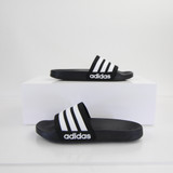 adidas Cloudfoam Sandals & Flip Flops Men's Black/White Used-SHOE-016515