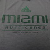 Miami Hurricanes adidas HEAT.RDY Short Sleeve Shirt Women's Gray New S-TOPS-131789